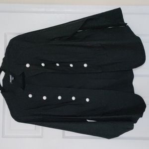 Black Jacket with Faux Pearl Bottons